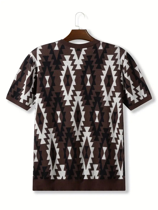 Ethnic Style Pattern Short Sleeve T-Shirt